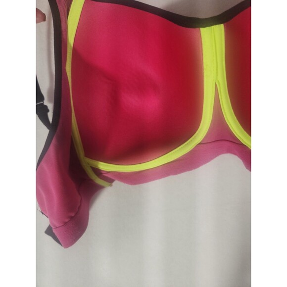 Nike Vibrant Pink Sports Bra with Yellow Accent - Picture 8 of 8